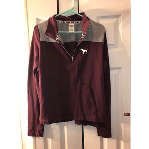 PINK pullover.